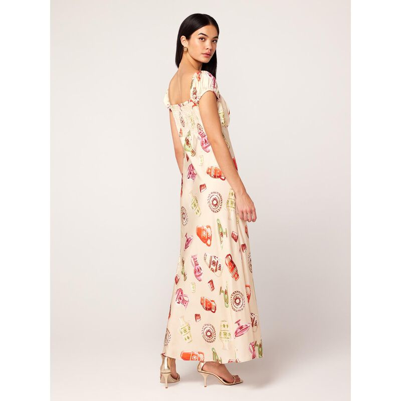 KITRI Bess Ivory Pottery Print Maxi Dress image number 1